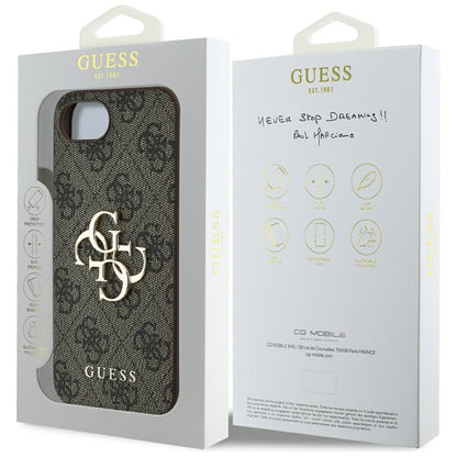 Ovitek za Apple iPhone 16e, Guess, 4G Big Logo, rjava