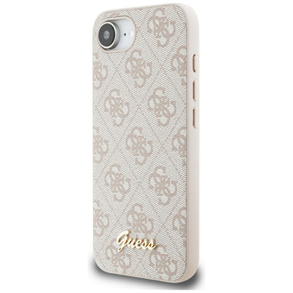 Ovitek za Apple iPhone 16e, Guess, 4G Script Logo, Roza