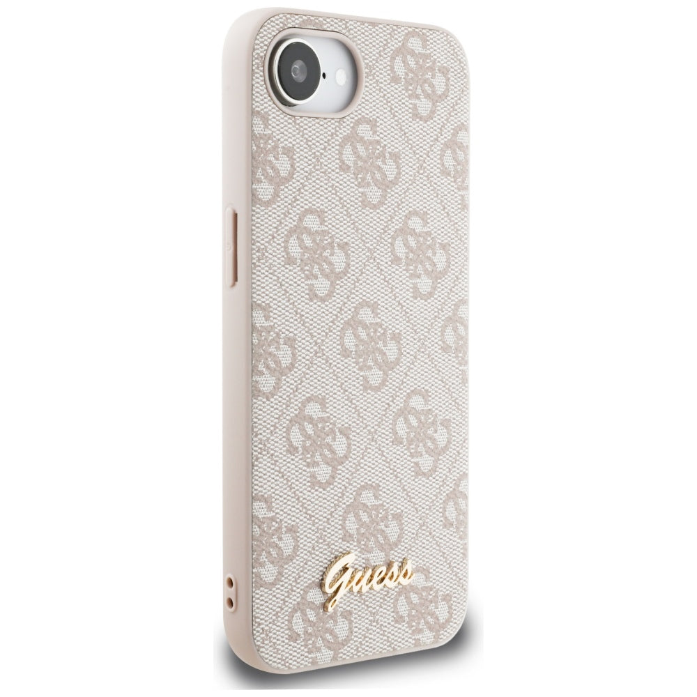 Ovitek za Apple iPhone 16e, Guess, 4G Script Logo, Roza