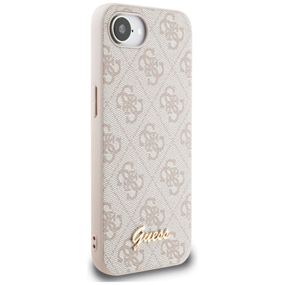 Ovitek za Apple iPhone 16e, Guess, 4G Script Logo, Roza