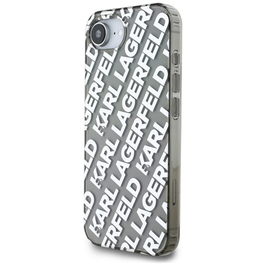 Ovitek za Apple iPhone 16e, Karl Lagerfeld, IML Luxury Silver Fullover Logo, Srebrn