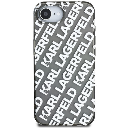 Ovitek za Apple iPhone 16e, Karl Lagerfeld, IML Luxury Silver Fullover Logo, Srebrn