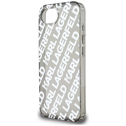 Ovitek za Apple iPhone 16e, Karl Lagerfeld, IML Luxury Silver Fullover Logo, Srebrn