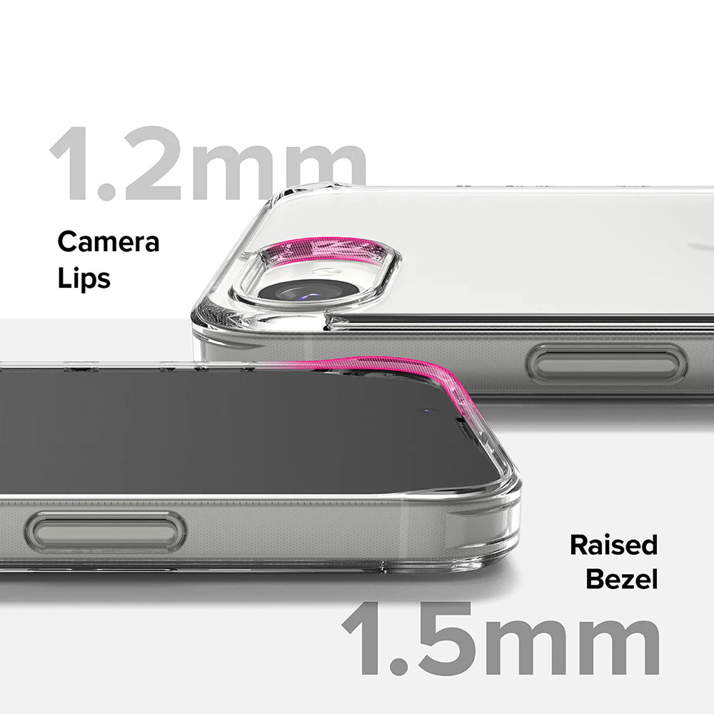 Ovitek za Apple iPhone 17e / 16e, Ringke, Fusion, mat prozoren