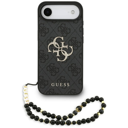 Ovitek za Apple iPhone 17 Air, Guess, 4G Classic Logo with Strap, črn