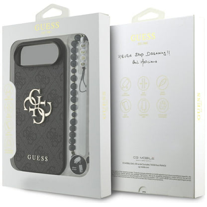 Ovitek za Apple iPhone 17 Air, Guess, 4G Classic Logo with Strap, črn