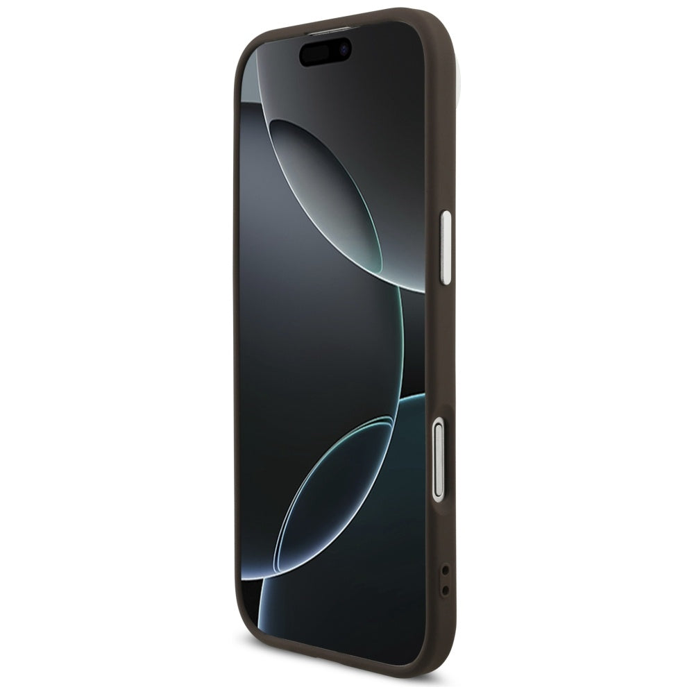 Ovitek za Apple iPhone 17 Air, Guess, Big 4G Logo Classic, Srebrno rjava