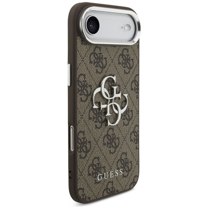 Ovitek za Apple iPhone 17 Air, Guess, Big 4G Logo Classic, Srebrno rjava