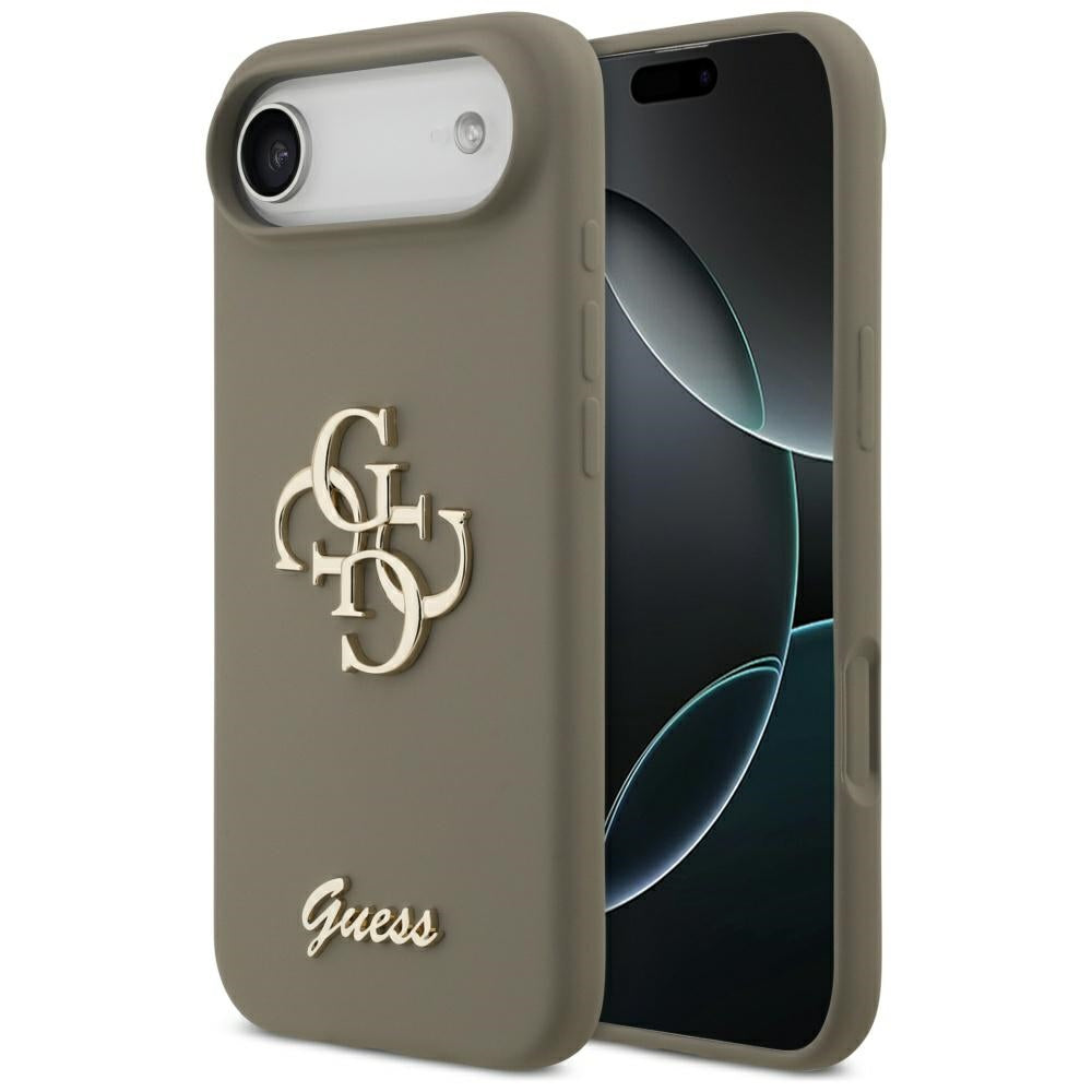Ovitek za Apple iPhone 17 Air, Guess, Big 4G Script, rjava