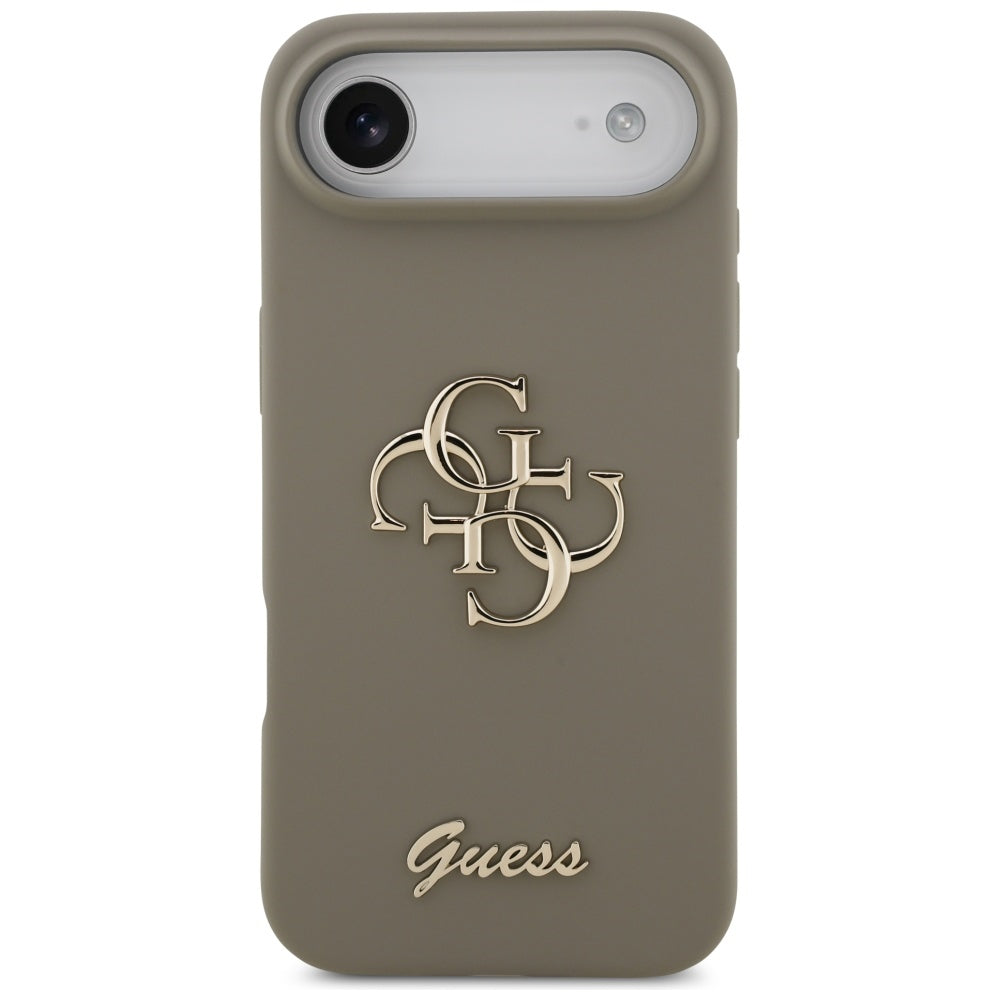 Ovitek za Apple iPhone 17 Air, Guess, Big 4G Script, rjava