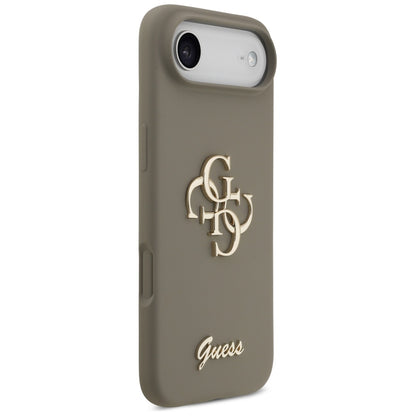 Ovitek za Apple iPhone 17 Air, Guess, Big 4G Script, rjava