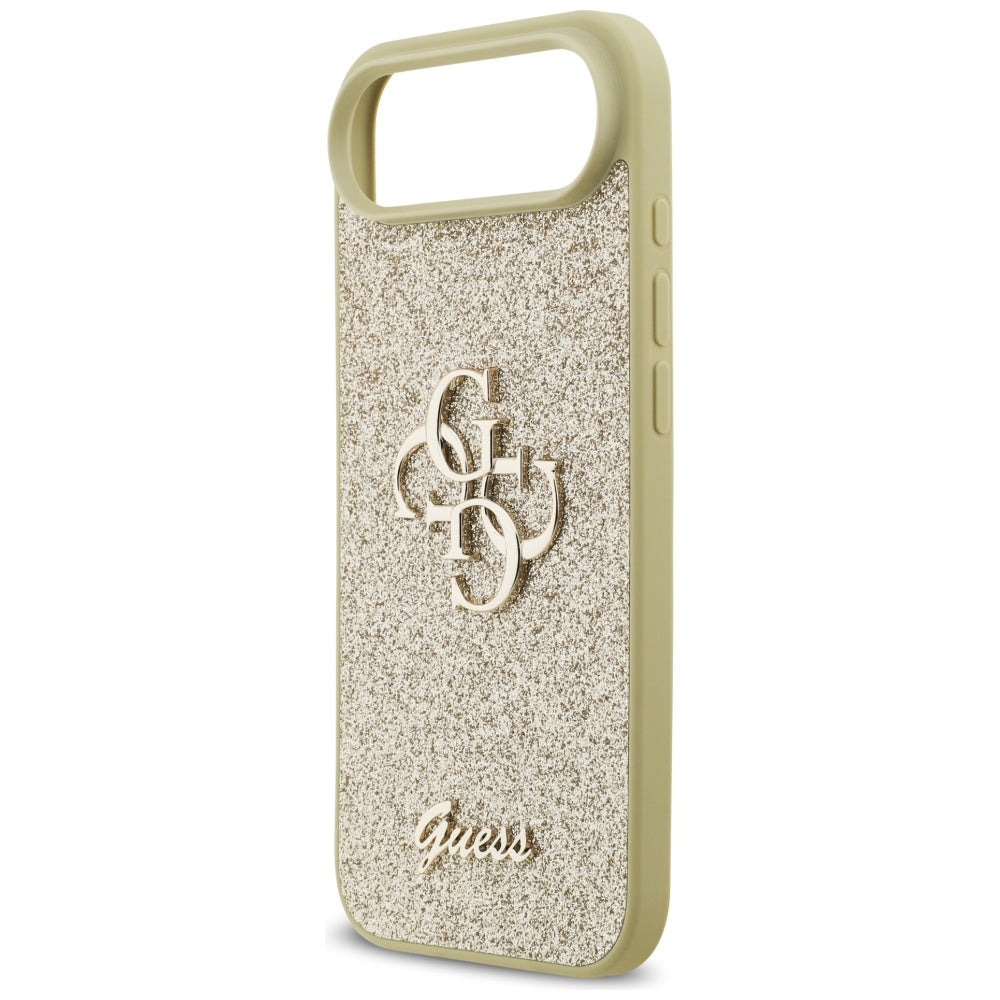 Ovitek za Apple iPhone 17 Air, Guess, Fixed Glitter Big 4G, Zlat
