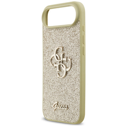 Ovitek za Apple iPhone 17 Air, Guess, Fixed Glitter Big 4G, Zlat