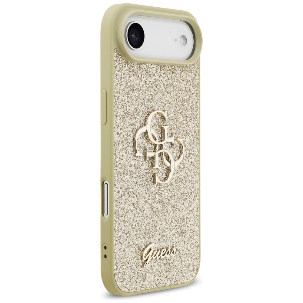 Ovitek za Apple iPhone 17 Air, Guess, Fixed Glitter Big 4G, Zlat