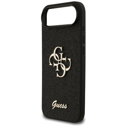 Ovitek za Apple iPhone 17 Air, Guess, Fixed Glitter Big 4G, črn