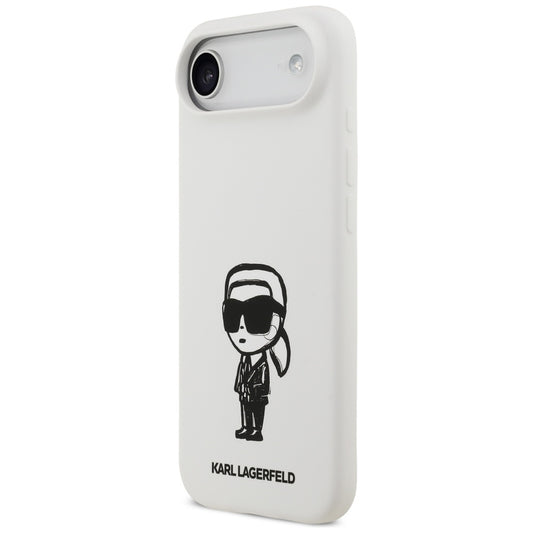 Ovitek za Apple iPhone 17 Air, Karl Lagerfeld, Sketch and Logo Karl, Bela
