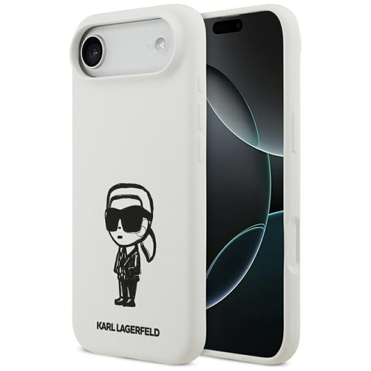 Ovitek za Apple iPhone 17 Air, Karl Lagerfeld, Sketch and Logo Karl, Bela