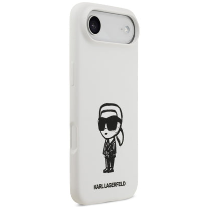 Ovitek za Apple iPhone 17 Air, Karl Lagerfeld, Sketch and Logo Karl, Bela