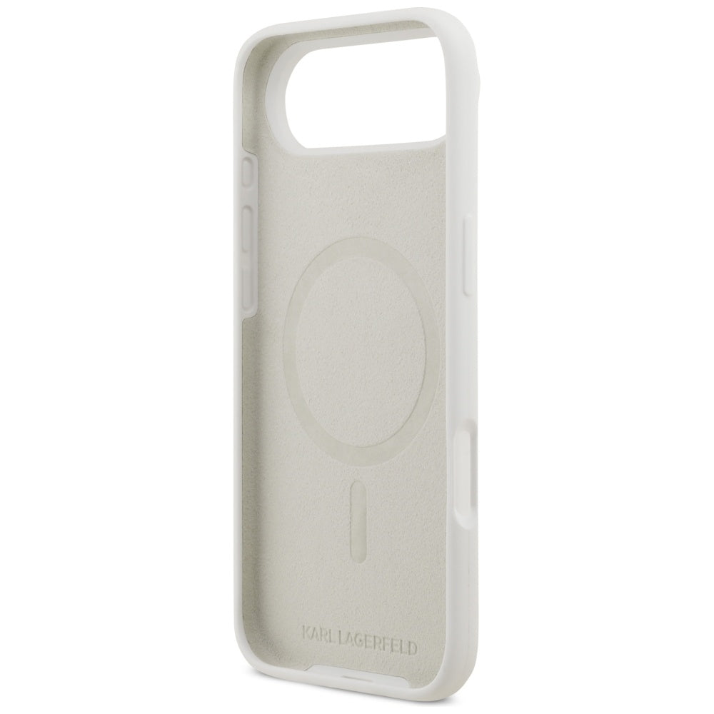 Ovitek za Apple iPhone 17 Air, Karl Lagerfeld, Sketch and Logo Karl, Bela