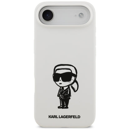 Ovitek za Apple iPhone 17 Air, Karl Lagerfeld, Sketch and Logo Karl, Bela