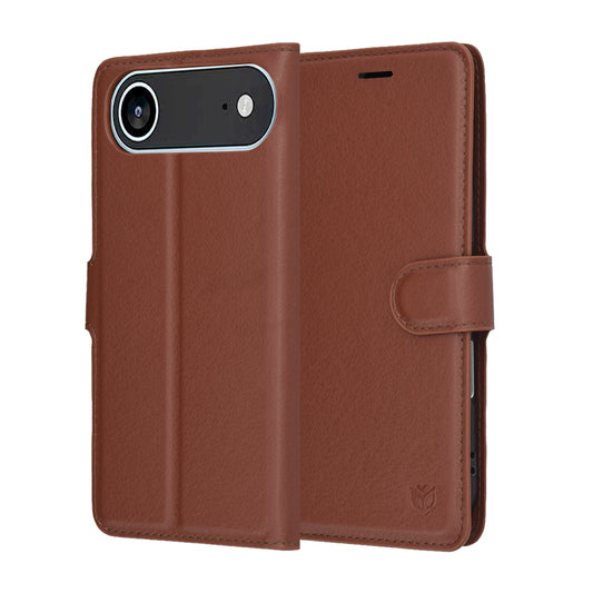 Ovitek za Apple iPhone 17 Air, Techsuit, Leather Folio, Rjava