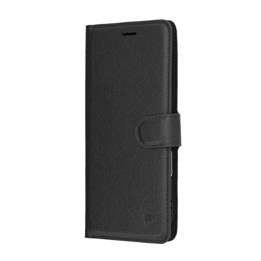 Ovitek za Apple iPhone 17 Air, Techsuit, Leather Folio, Črn
