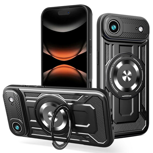 Ovitek za Apple iPhone 17 Air, Techsuit, RuggedCam, Črn