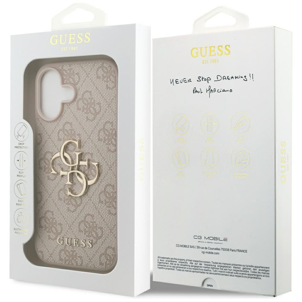Ovitek za Apple iPhone 17, Guess, 4G Big Logo, Roza