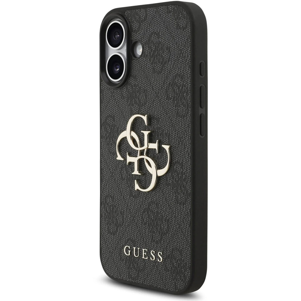 Ovitek za Apple iPhone 17, Guess, 4G Classic Logo with Strap, črn