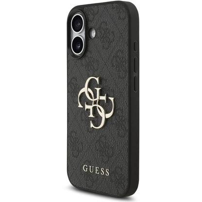 Ovitek za Apple iPhone 17, Guess, 4G Classic Logo with Strap, črn