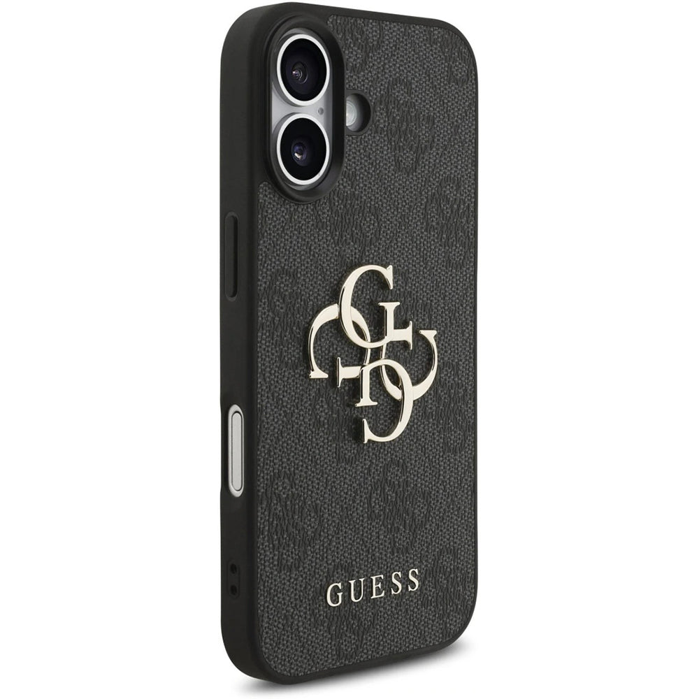 Ovitek za Apple iPhone 17, Guess, 4G Classic Logo with Strap, črn