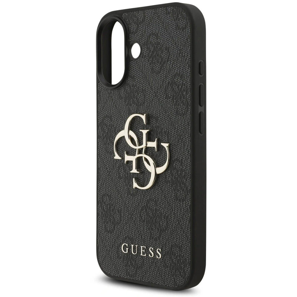 Ovitek za Apple iPhone 17, Guess, 4G Classic Logo with Strap, črn