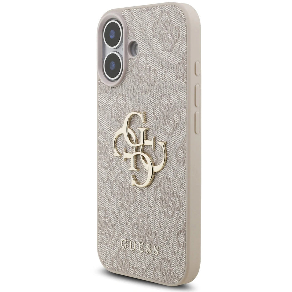 Ovitek za Apple iPhone 17, Guess, 4G Classic Logo with Strap, Roza