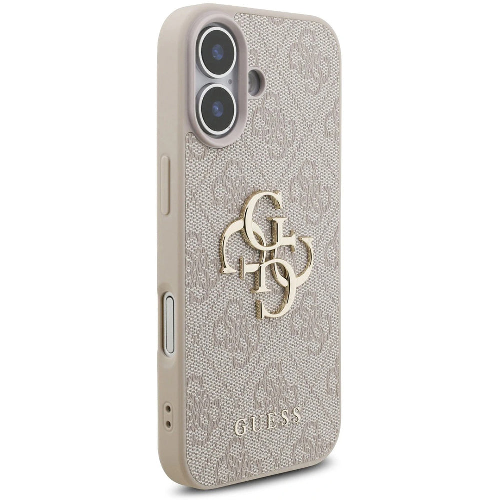 Ovitek za Apple iPhone 17, Guess, 4G Classic Logo with Strap, Roza