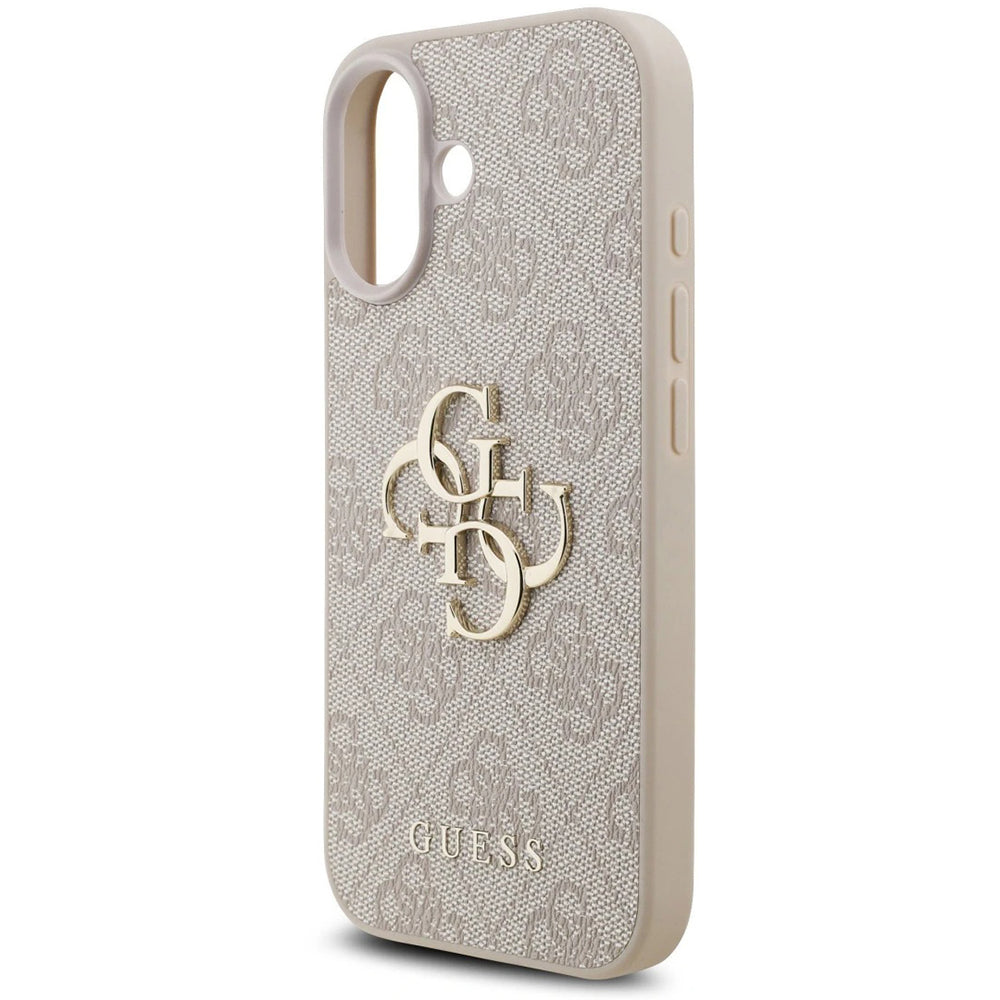 Ovitek za Apple iPhone 17, Guess, 4G Classic Logo with Strap, Roza