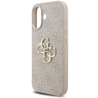 Ovitek za Apple iPhone 17, Guess, 4G Classic Logo with Strap, Roza