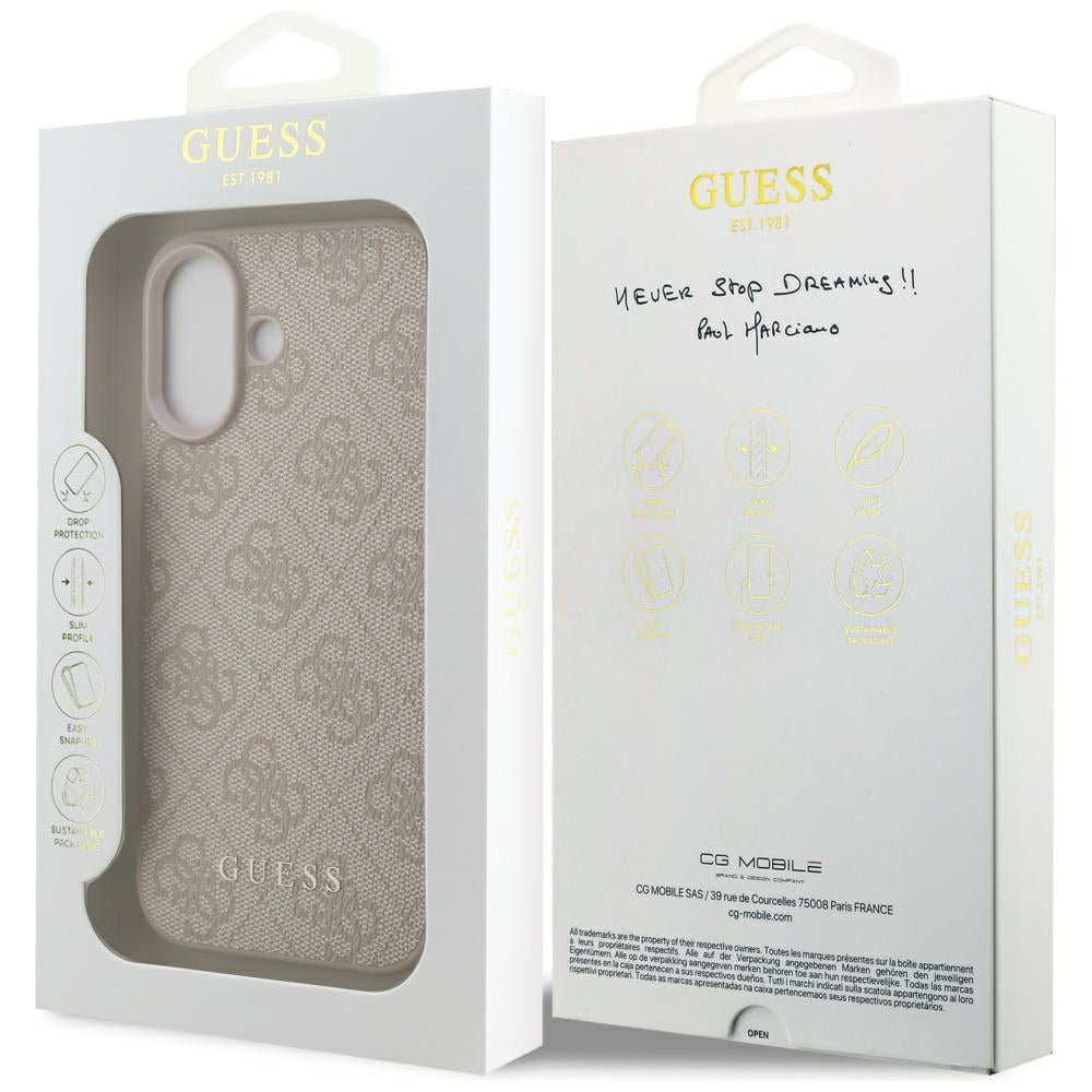 Ovitek za Apple iPhone 17, Guess, 4G Classic, Roza