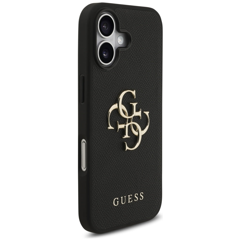Ovitek za Apple iPhone 17, Guess, 4G Grained Big and Classic Logo, črn