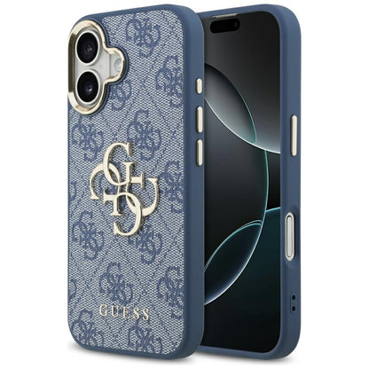 Ovitek za Apple iPhone 17, Guess, Big 4G Logo Classic, Zlato modra