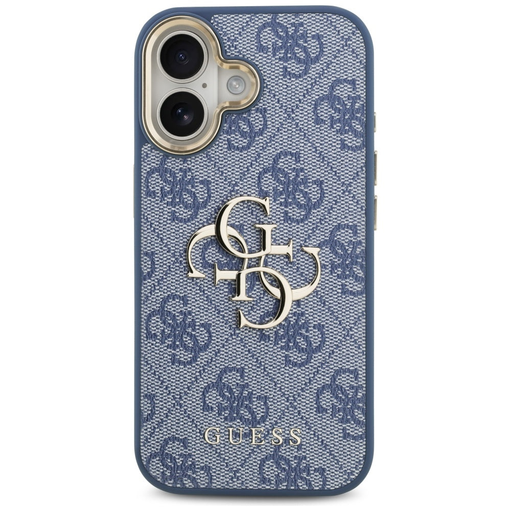 Ovitek za Apple iPhone 17, Guess, Big 4G Logo Classic, Zlato modra