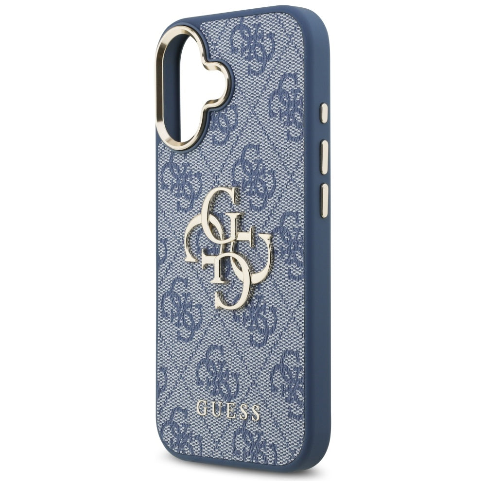 Ovitek za Apple iPhone 17, Guess, Big 4G Logo Classic, Zlato modra