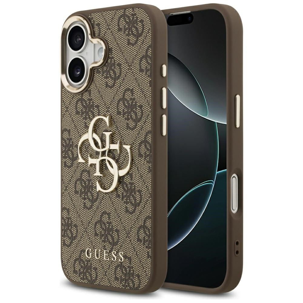 Ovitek za Apple iPhone 17, Guess, Big 4G Logo Classic, Zlato rjava