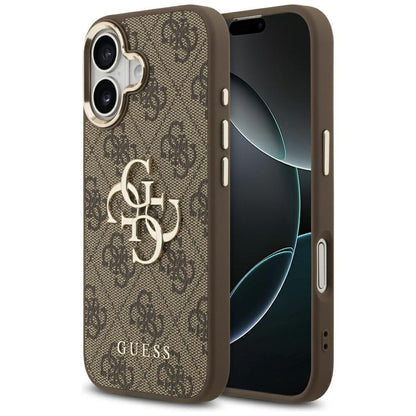 Ovitek za Apple iPhone 17, Guess, Big 4G Logo Classic, Zlato rjava