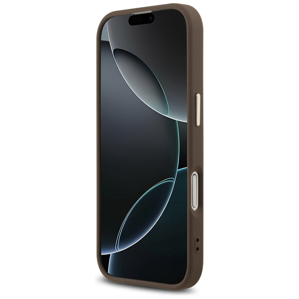 Ovitek za Apple iPhone 17, Guess, Big 4G Logo Classic, Zlato rjava