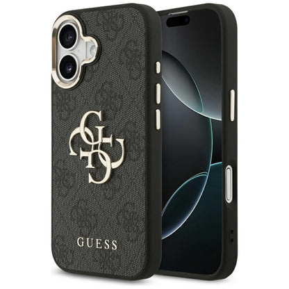 Ovitek za Apple iPhone 17, Guess, Big 4G Logo Classic, Črno Zlat