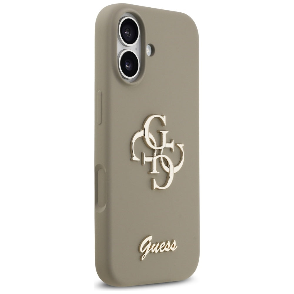 Ovitek za Apple iPhone 17, Guess, Big 4G Script, rjava