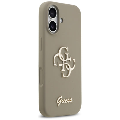 Ovitek za Apple iPhone 17, Guess, Big 4G Script, rjava