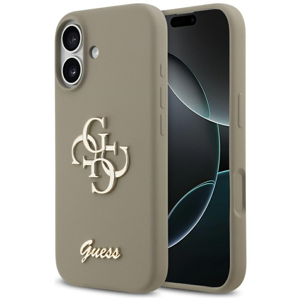 Ovitek za Apple iPhone 17, Guess, Big 4G Script, rjava