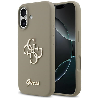 Ovitek za Apple iPhone 17, Guess, Big 4G Script, rjava
