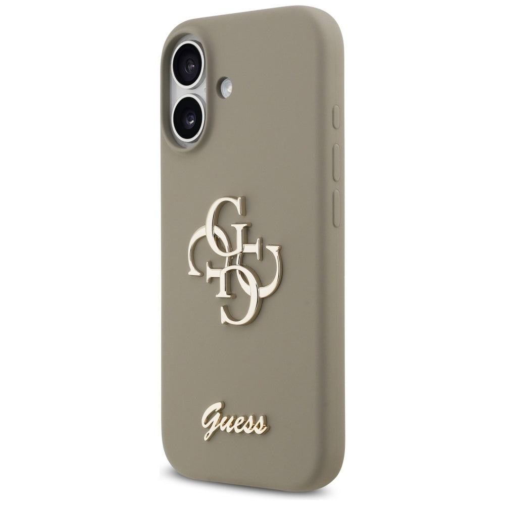Ovitek za Apple iPhone 17, Guess, Big 4G Script, rjava